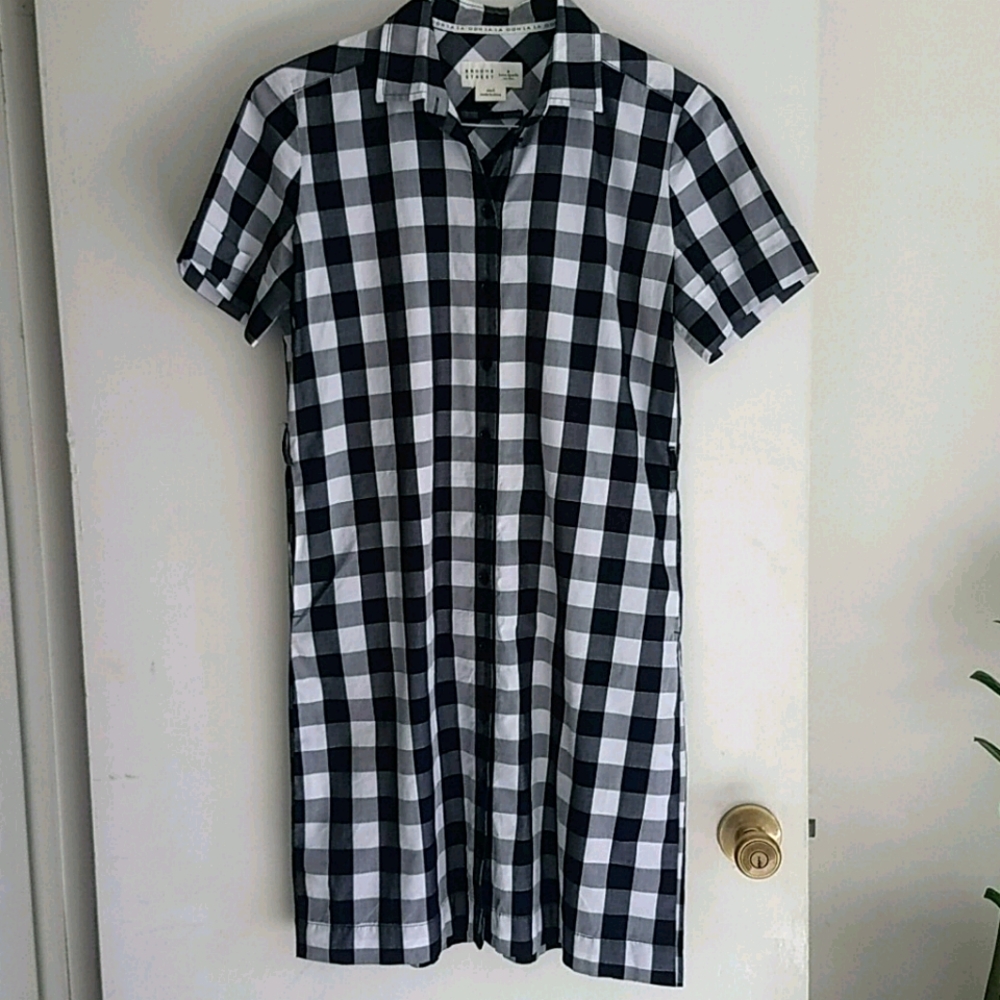 KATE SPADE Gingham Shirt Dress Sz 2
